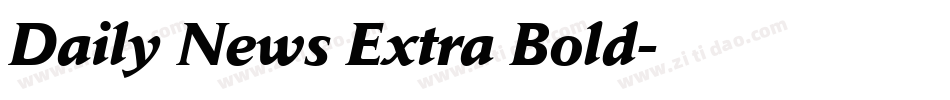 Daily News Extra Bold字体转换